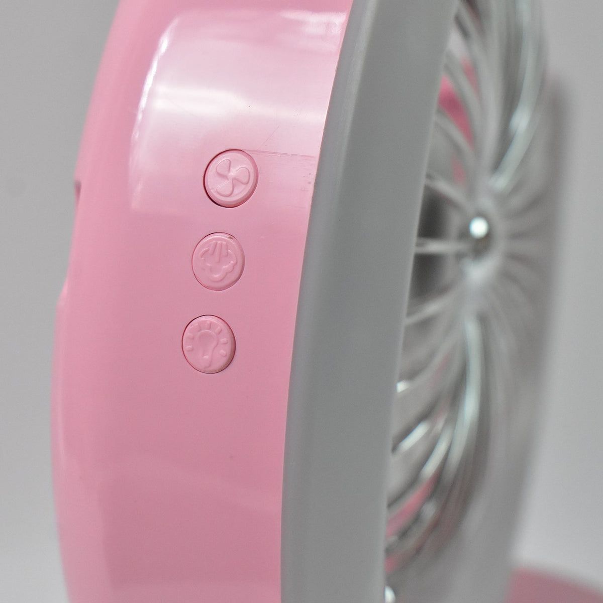Airvanta fan displaying its multi-color LED ambient light feature.