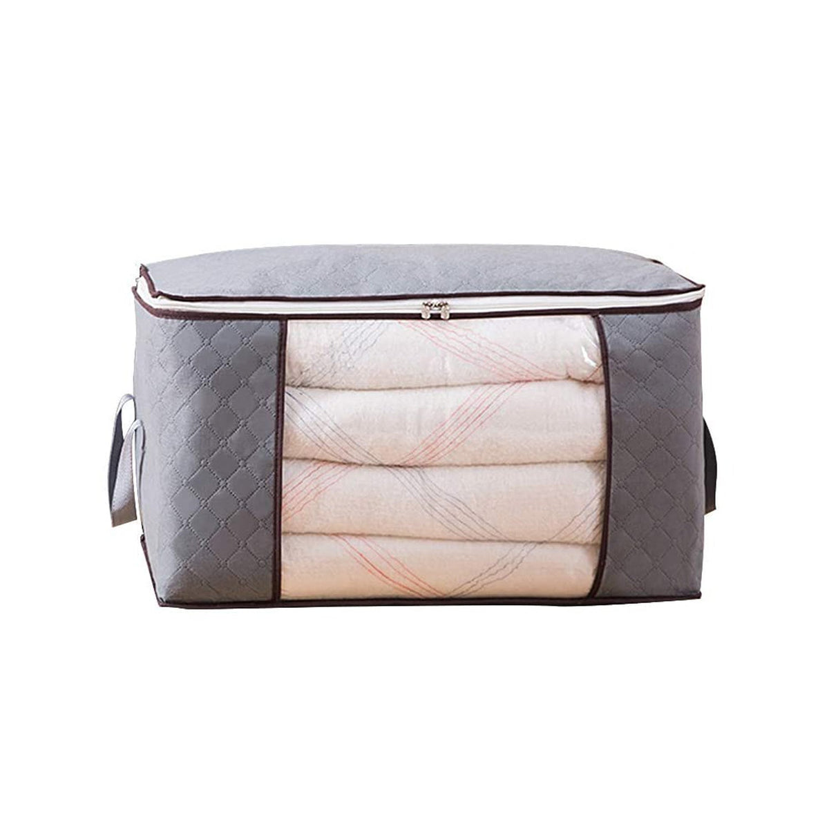 Compact storage bag for travel, keeping clothes and essentials neat and accessible.